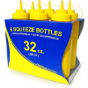 Image 1 : NEW STAR FOODSERVICE SQUEEZE BOTTLES, PLASTIC, WIDE MOUTH, 16 OZ, YELLOW, PACK OF 6