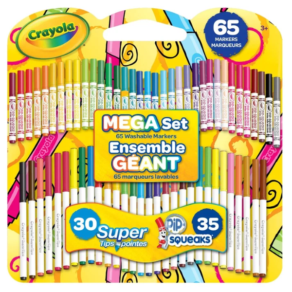 CRAYOLA MARKER MADNESS 65 WASHABLE MARKERS -SU
