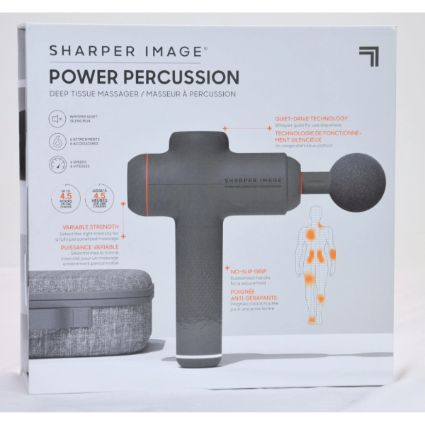 SHARPER IMAGE POWER PERCUSSION DEEP TISSUE MASSAGER