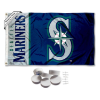 Image 1 : SEATTLE MARINERS LOGO BANNER AND TAPESTRY WALL TACK PADS