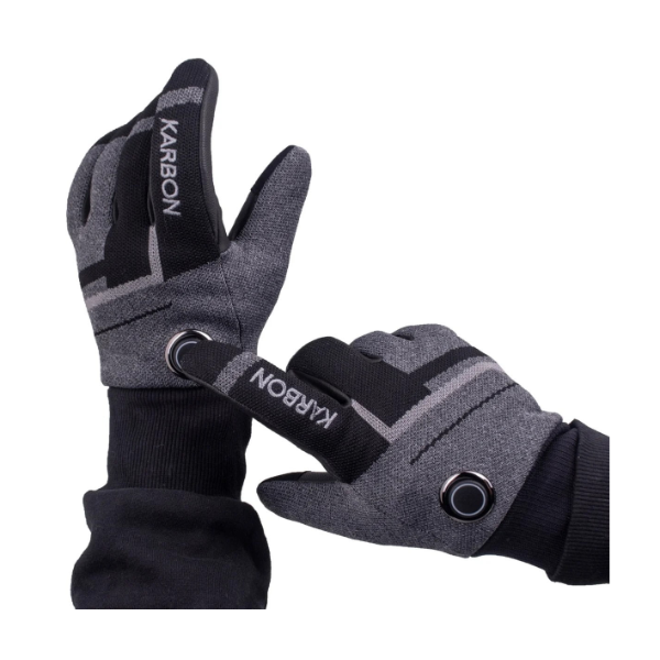 KARBON 3D KNIT HYBRID HEATED GLOVES, SIZE: LARGE 