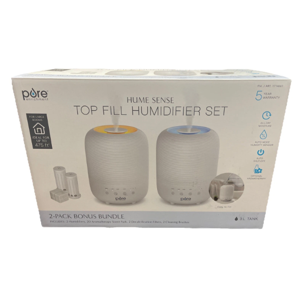 PURE ENRICHMENT TOP FILL HUMIDIFIER SET BUNDLE, 2-PACK 
