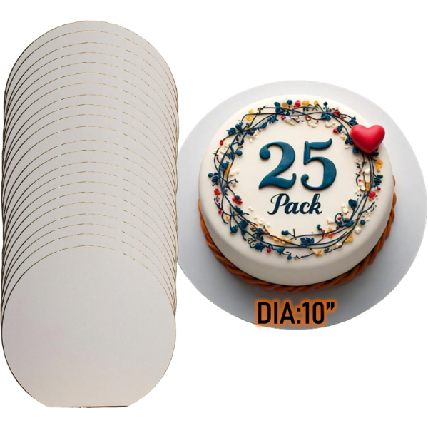 MR MIRACLE DISPOSABLE CAKE & PIZZA CIRCLES (10 IN - 25 PACK)