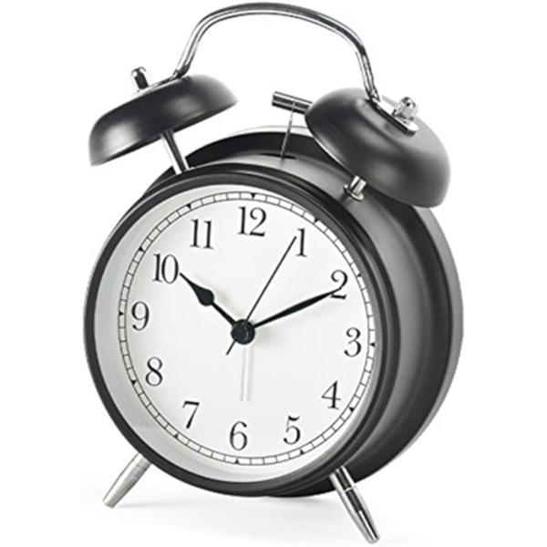 SHOZAFIA 3" 4" CLASSICAL RETRO TWIN BELL ALARM CLOCKS. QUARTZ MOVEMENT