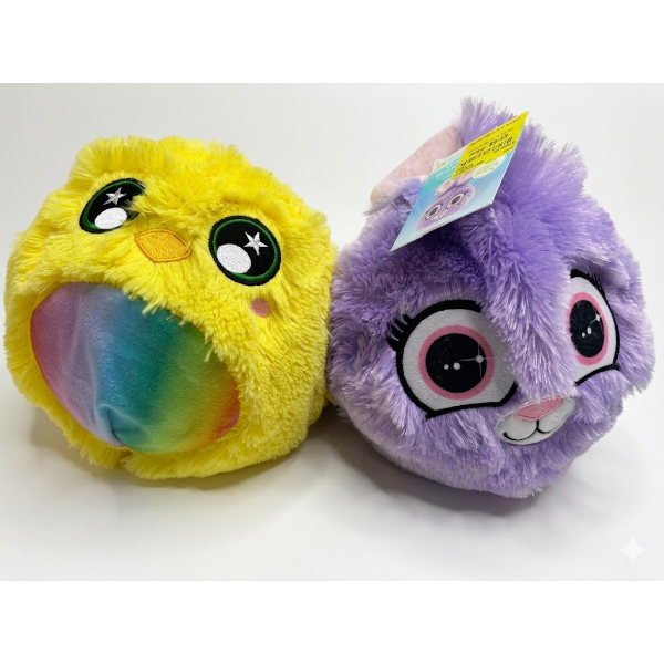 EASTER PLUSH BASKET YELLOW 2 PCS -N