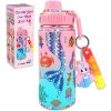 Image 1 : 7JULY DECORATE YOUR OWN WATER BOTTLE KITS FOR GIRLS AGE 4-6-8-10