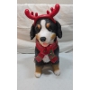 Image 1 : CHRISTMAS SHIBA DOG GREETER (USED, MISSING PARTS, TIP OF LEFT FOOT BROKEN)