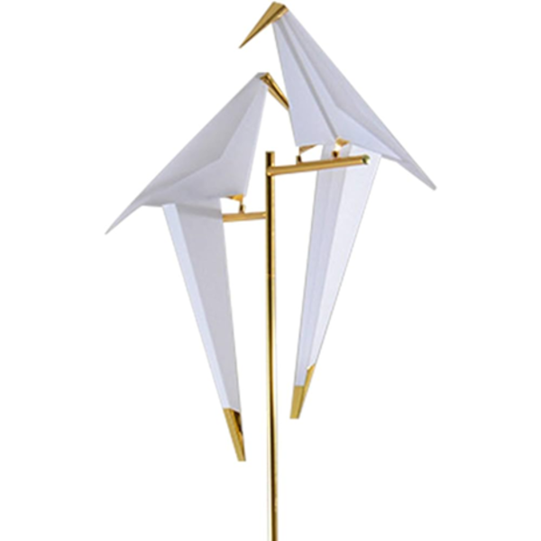 PAPER CRANES WIRELESS FLOOR LAMP LED DOUBLE ORIGAMI SWING BIRD DECOR LIGHT 110V 
