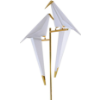 Image 1 : PAPER CRANES WIRELESS FLOOR LAMP LED DOUBLE ORIGAMI SWING BIRD DECOR LIGHT 110V 
