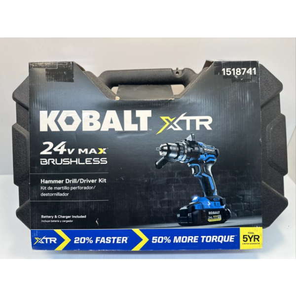 KOBALT CORDLESS HAMMER DRILL/DRIVER KIT (BRAND NEW)