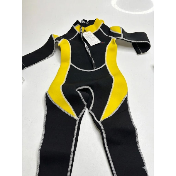 HISEA SCUBA WETSUIT KIDS YOUTH SIZE 6 BLACK & YELLOW FULL SUIT SCUBA DONKEY -N