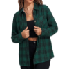 Image 1 : MARZXIN PLAID FLANNEL SHIRT FOR WOMEN OVERSIZED LONG SLEEVE
