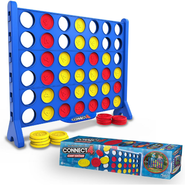 GIANT CONNECT 4: HASBRO'S ORIGINAL CONNECT4 GAME SUPER-SIZED - 46.5 INCH ALL-WEATHER -U