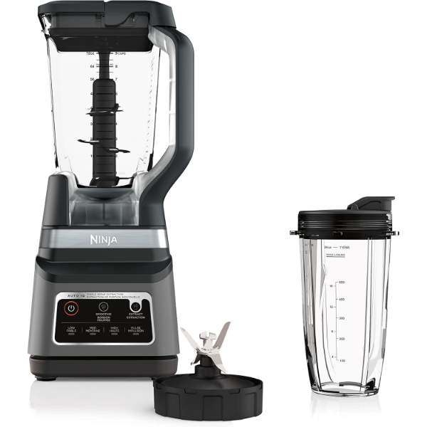 NINJA BN750C PROFESSIONAL PLUS BLENDER DUO WITH AUTO-IQ, 1400-PEAK-WATT, BLACK/SILVER