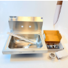 Image 1 : COOPER STEEL STAINLESS STEEL SINK WITH 360 DEGREE SWIVEL GOOSENECK FAUCET AND COPPER VALVE CORE -N