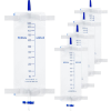 Image 1 : 5 PACK 33.8OZ/1000ML LEG BAG URINARY DRAINAGE BAG WITH CLOTH STRAPS