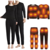 Image 1 : COMIOR ELECTRIC HEATED THERMAL UNDERWEAR SET,WOMEN MEN USB ELECTRIC HEATED THERMAL LONG SLEEVE