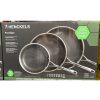 Image 1 : HENCKELS PARADIGM 3-PIECE SKILLET SET TRI-PLY STAINLESS STEEL 3-LAYER NONSTICK -SU