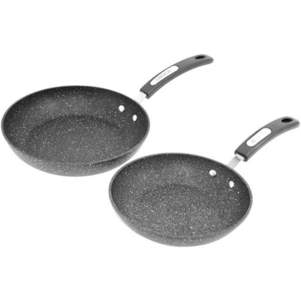 THE ROCK BY STARFRIT SET OF 2 FRY PANS (USED)