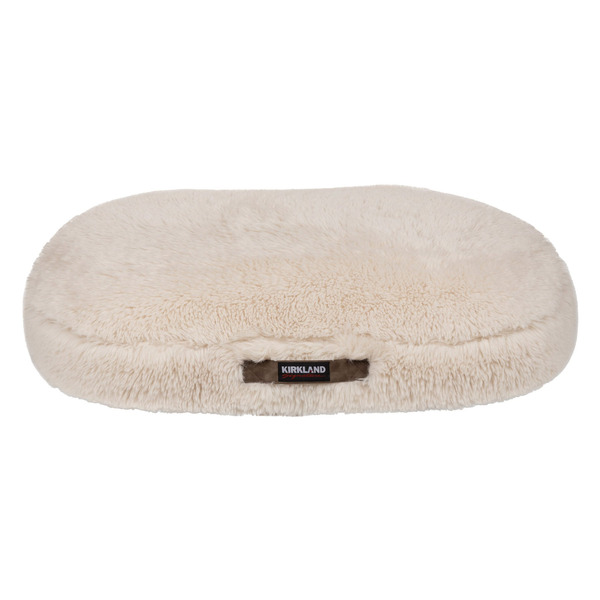 KIRKLAND SIGNATURE FAUX FUR PILLOW PET BED -U