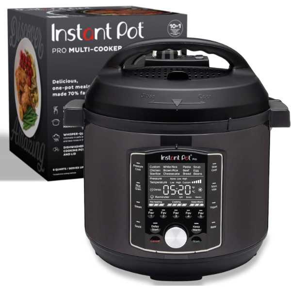 INSTANT POT PRO 10-IN-1 PRESSURE COOKER (SLIGHTLY USED, OPEN BOX)