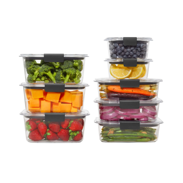 RUBBERMAID BRILLIANCE FOOD STORAGE SET, 16-PIECE