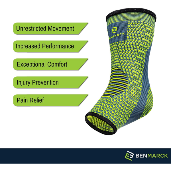 BENMARCK ACHILLES TENDON SUPPORT BRACE, ANKLE COMPRESSION SLEEVE FOR RUNNING