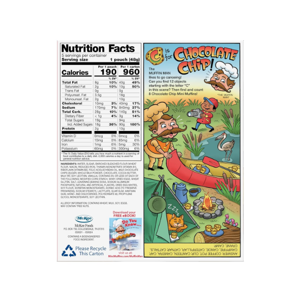 LITTLE DEBBIE CHOCOLATE CHIP MINI MUFFINS