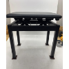 Image 2 : ADJUSTABLE PIANO BENCH WITH SMOOTH VELVET TOP - BLACK MATTE -U