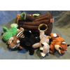 Image 1 : UNIPAK TREE HOUSE STUFFED HOLLOW LOG 5 PLUSH ANIMALS