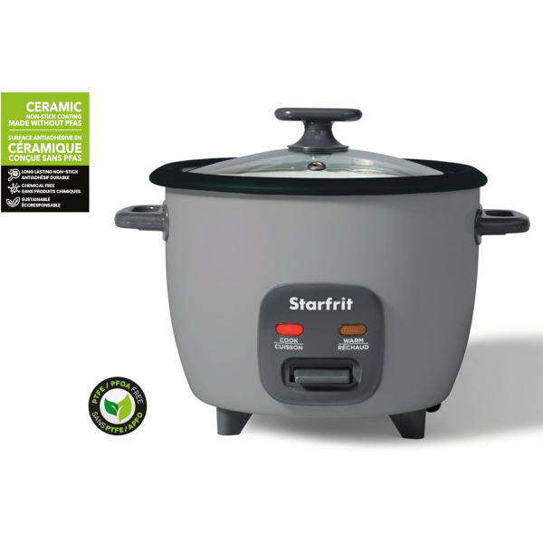 STARFRIT ELECTRIC RICE COOKER – 10 CUPS – CERAMIC NON-STICK COATING WITHOUT PFAS