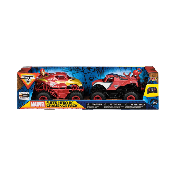 MONSTER JAM SUPER HERO RC CHALLENGE PACK (SLIGHTLY USED, MISSING CONTROL TAP)