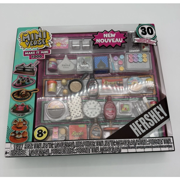 MGA'S MINIVERSE HERSHEY MAKE IT MINI FOOD 30 PIECES MULTI-PACK 5 RECIPES -SUMP