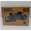 Image 2 : 3 CHANNEL DASH CAM,4K+1080P DASH CAM FRONT AND REAR INSIDE TRIPLE CAR CAMERA DASH CAMERA FOR CARS -N