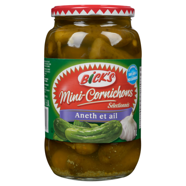BICK'S PREMIUM GARLIC BABY DILLS PICKLES 1 L (NEW)
