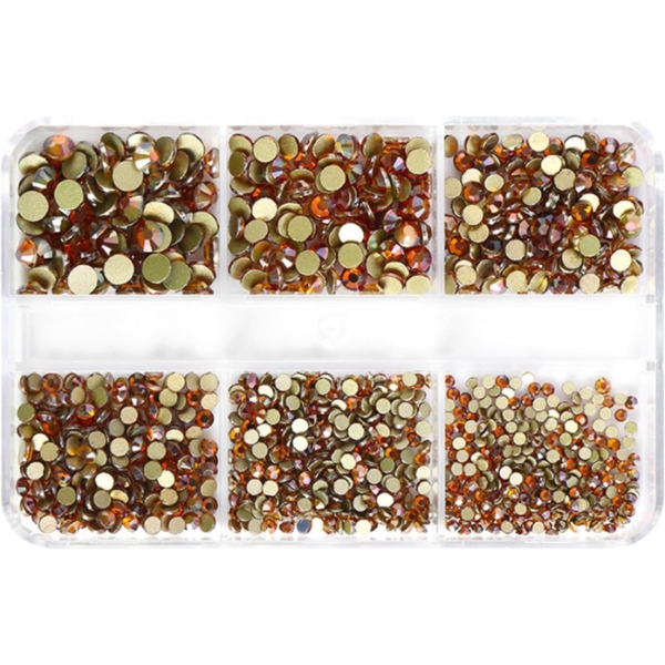 6 GRIDS ELEGANT RHINESTONES 3D ART CRYSTAL RHINESTONES