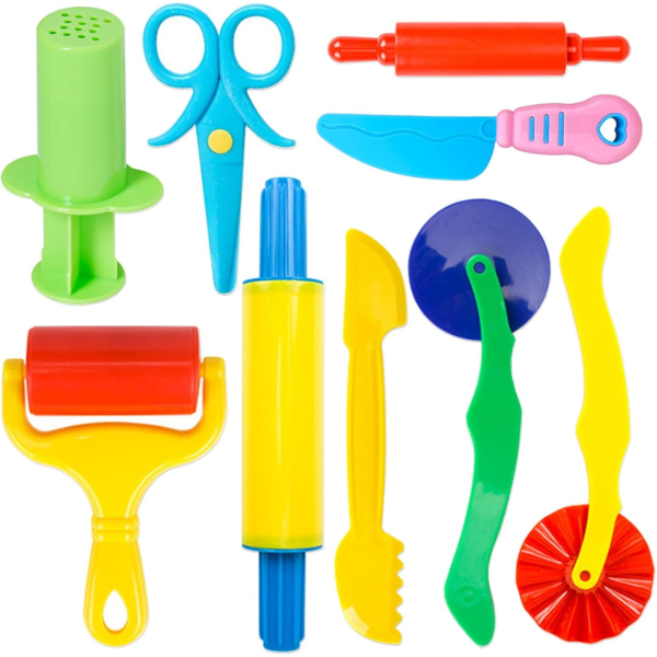 DOUGH TOOL KIT,9 PCS BASIC DOUGH TOOLS STARTER SET FOR KIDS