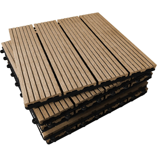 CLICK-DECK COMPOSITE DECKING TILES FOR PATIO, BALCONY, ROOF , PATIO, HOT TUB, DECK -SU
