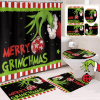 Image 1 : CHRISTMAS SHOWER CURTAIN SET-4 PIECE BATHROOM SET WITH SHOWER CURTAIN AND RUGS