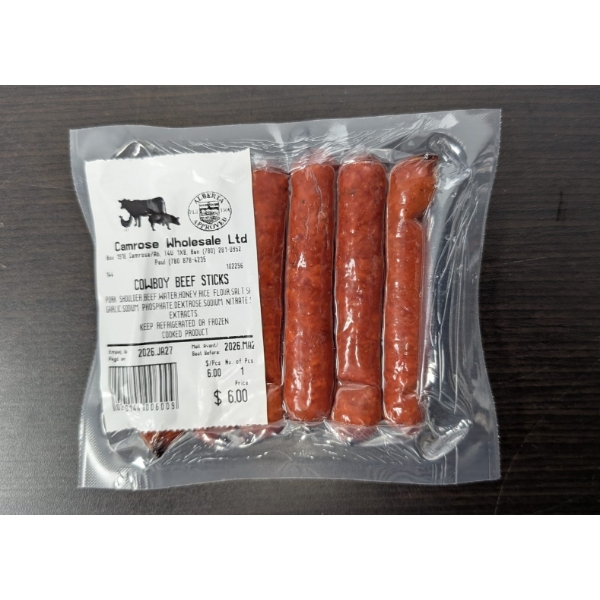 "Cowboy Beef Sticks" from Camrose Wholesale Ltd. 3 PACKS