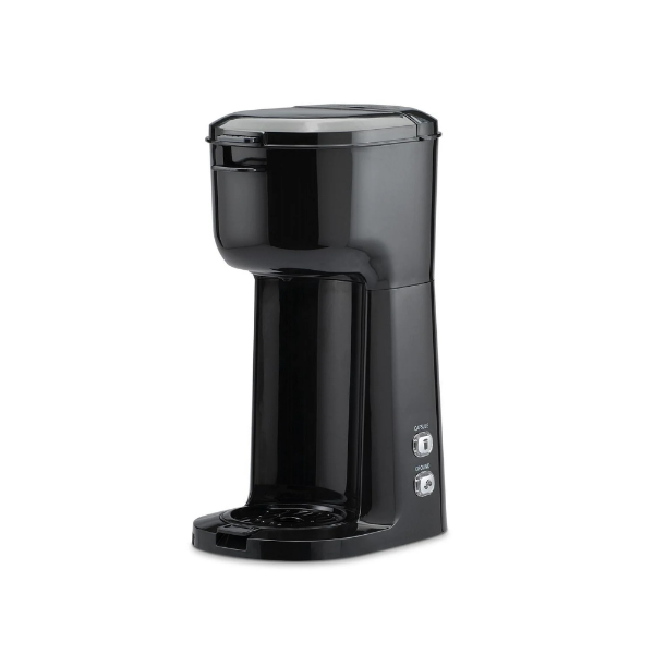 MAINSTAYS SINGLE SERVE COFFEE MAKER, 1 CUP CAPSULE OR GROUND COFFEE (USED)