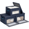 Image 1 : STORAGEIDEAS THICK FABRIC STORAGE BINS WITH LIDS