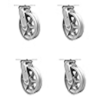 Image 1 : V GROOVE SEMI STEEL CAST IRON SWIVEL TOP PLATE CASTER W/6" X 2" SILVER WHEEL - 1200 LBS