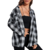 Image 1 : DEER LADY WOMENS PLAID FLANNEL SHIRTS (SIZE: SMALL)