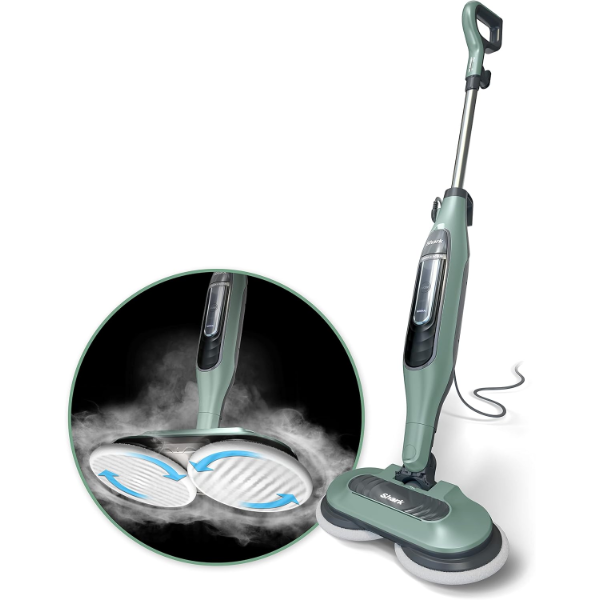 SHARK STEAM & SCRUB STEAM MOP- STEAM CLEANER MOP WITH ROTATING PADS FOR HARD FLOORS