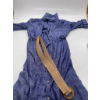 Image 3 : DENIM MIDI DRESS WITH PUFF SLEEVES AND BELT -SU