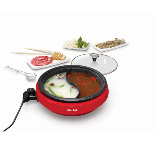 STARFRIT THE ROCK DUAL-SIDED ELECTRIC HOT POT, 3L, ROCK.TEC NON-STICK (USED)