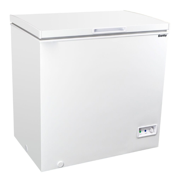 DANBY CONVERTIBLE SQUARE MODEL CHEST FREEZER IN WHITE. 7.0 CU. FT CAPACITY. (REFURBISHED)