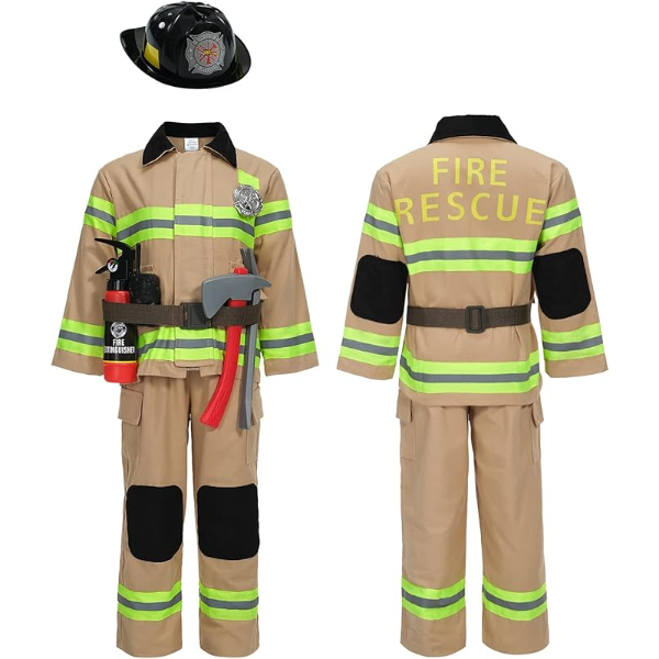 KOSGRAIY FIREFIGHTER COSTUME FOR KIDS