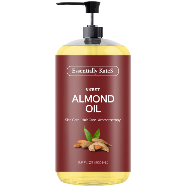 SWEET ALMOND OIL 16.9 FL OZ - 100% PURE AND NATURAL AND COLD PRESSED (2 BOTTLES IN A SET)